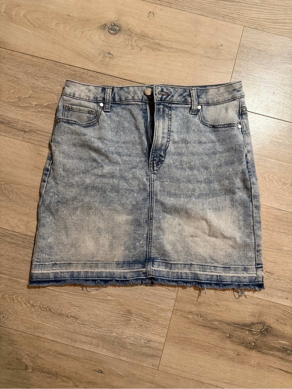 Light Wash Denim Skirt - Casual Everyday Style